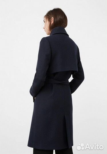 Пальто mango с кокеткой шерсть
