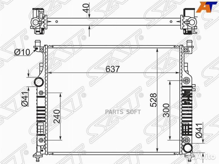 Радиатор Mercedes-Benz M-Class 05-11 / GL-Class 06-12 / R-Class 05-13