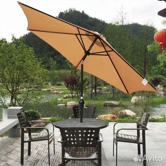 Большой пляжный зонт на центральной опоре, опт