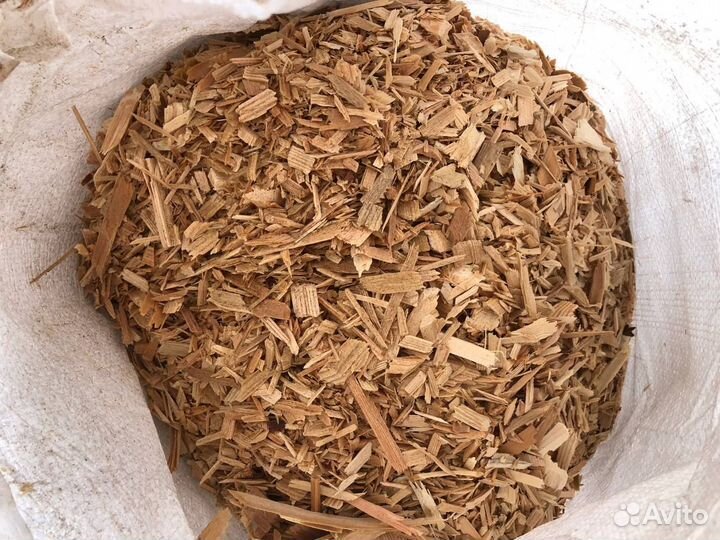 Щепа из Лиственницы в мешках (Мульча)