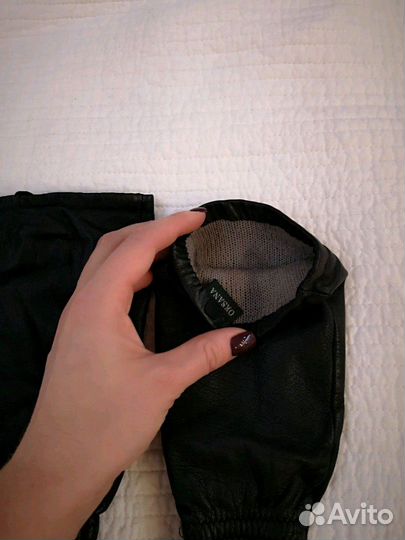 Перчатки кожаные