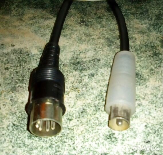 Кабель шнур с 5DIN (совок) на тв штекер PAL