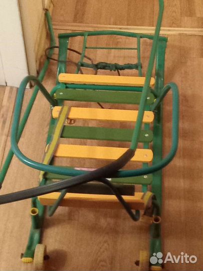 Детские зимние санки с колесами