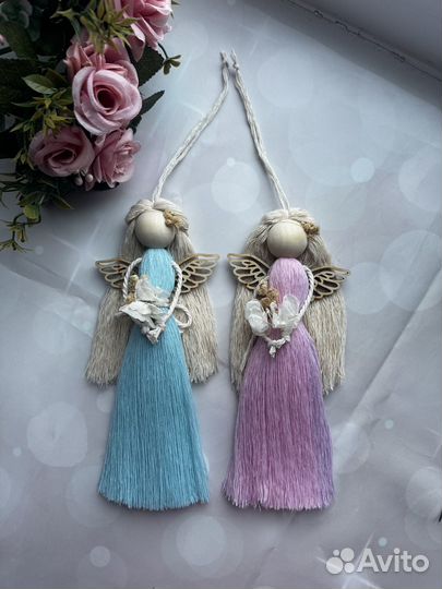 Ангелы макраме подвесные