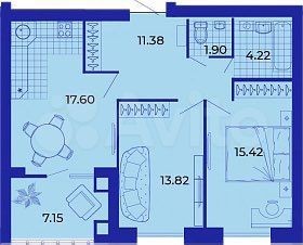 2-к. квартира, 71,5 м², 2/9 эт.