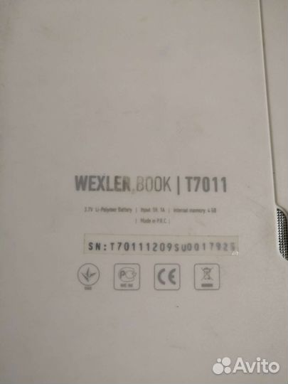 Электронная книга Wexler T7011