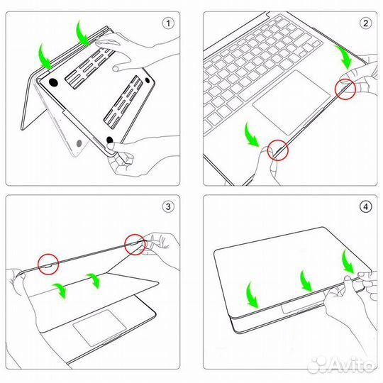 Чехол Кожаный (2 Стороны) MacBook Pro 13