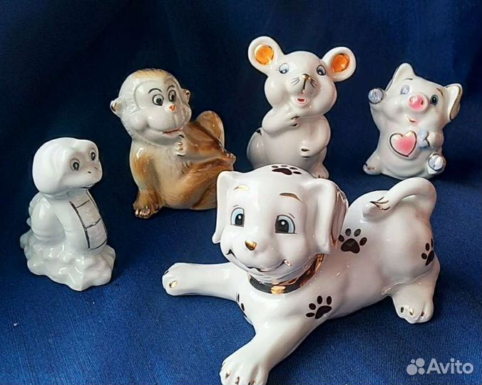 Фигурки животных декоративные фарфор