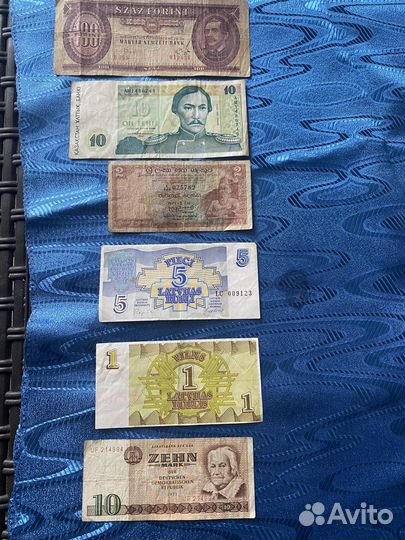 Банкноты мира марка гдр руппи форинт