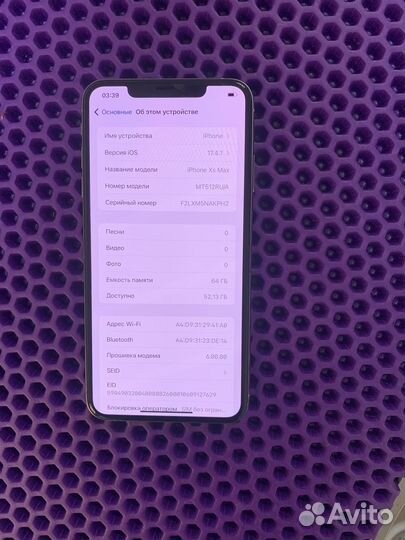 iPhone Xs Max, 64 ГБ