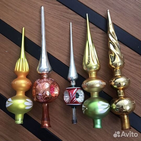 Ретро елочные игрушки макушки пики