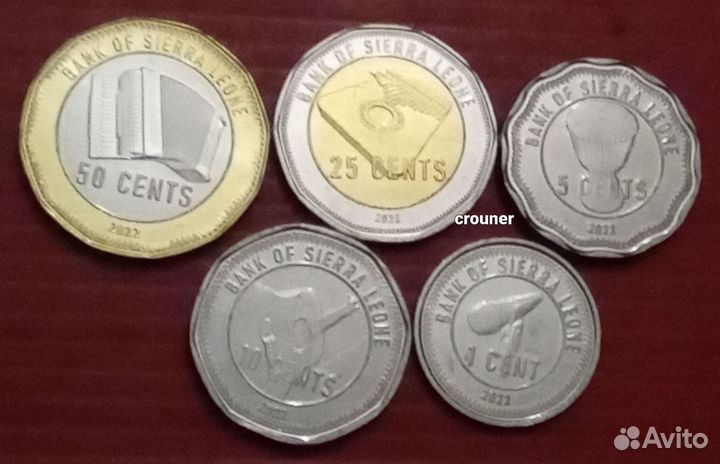 Наборы 5 Сьерра Леоне 22, 6 Эсватини 21 UNC