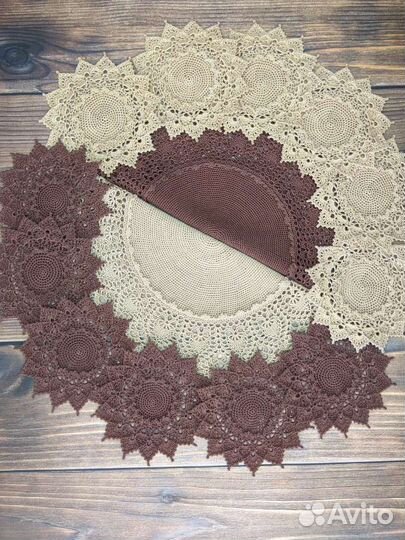 Салфетки объёмные кружевные на стол