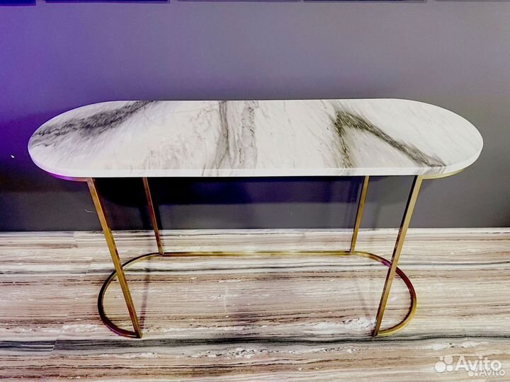 Консоли из натурального камня и стекла