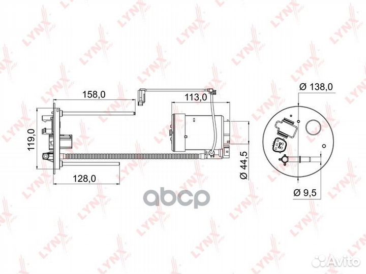 Фильтр топливный LF972M lynxauto