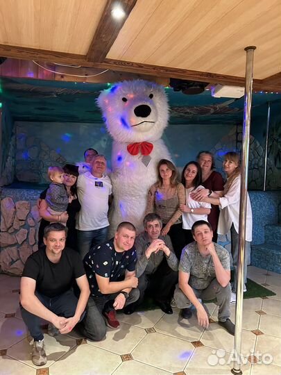 Белый мишка поздраление. Аэромедведь 2.6м