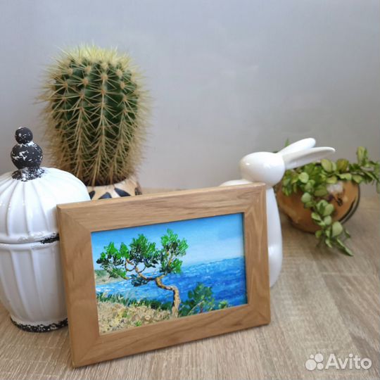 Картина миниатюра маслом 10х15 пейзаж