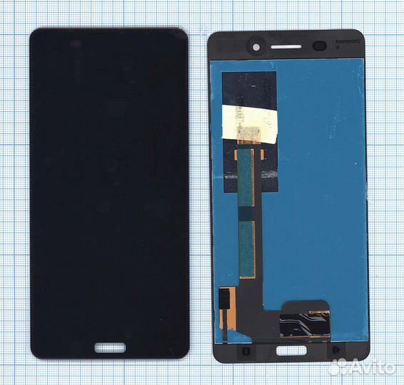 Дисплейный модуль для Nokia 6 черный Orig