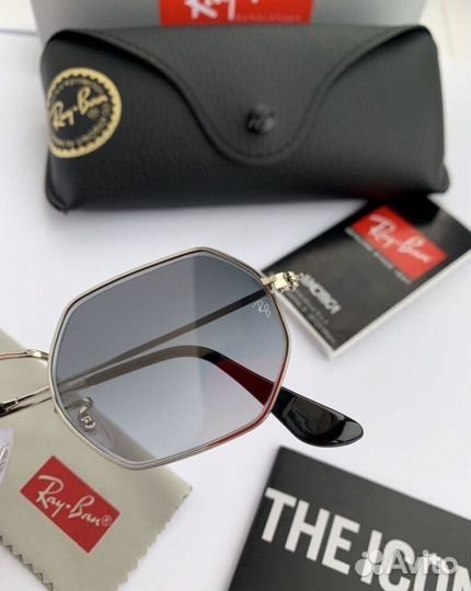 Очки ray ban octagonal пепельные