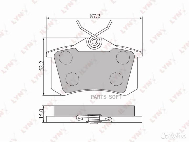 Lynxauto BD8002 Колодки тормозные дисковые зад