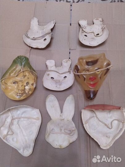 8 шт. маска новогодняя винтаж СССР