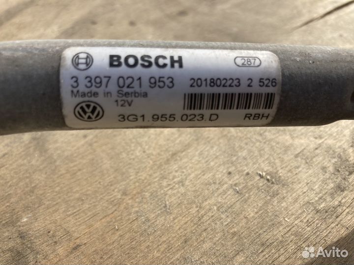 Трапеция дворников в сборе 3G1955023D VW Passat B8