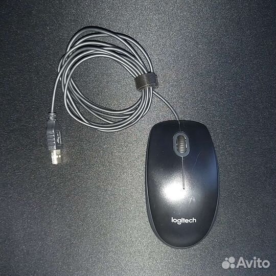 Мышь проводная Logitech B100