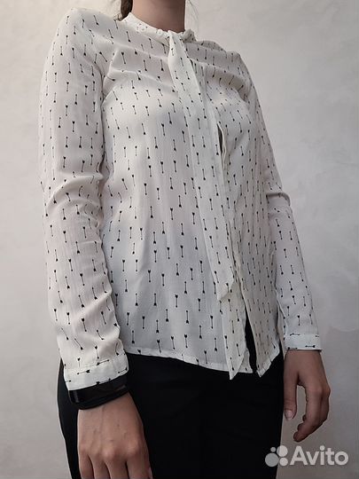 Рубашка блуза женская белая 42 размер