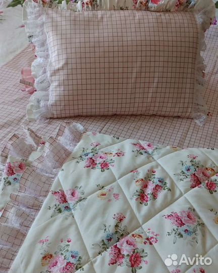 Детское постельное белье с одеялом ручной работы