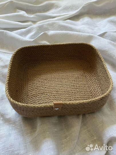 Джутовая корзина для хранения