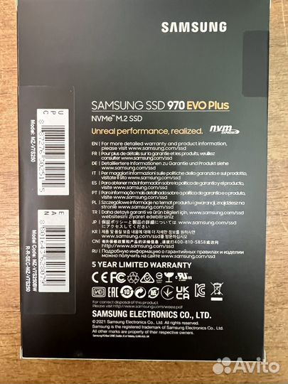 Ssd 250Gb samsung 970 evo plus