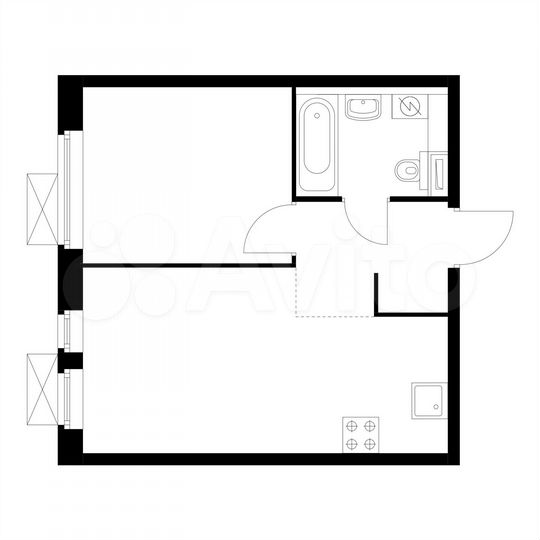 1-к. квартира, 35,6 м², 20/25 эт.