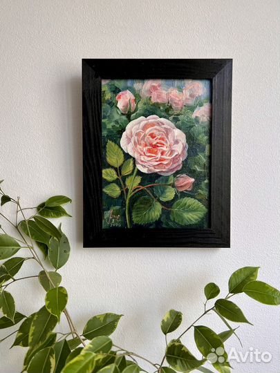 Картина маслом «Чайные розы»