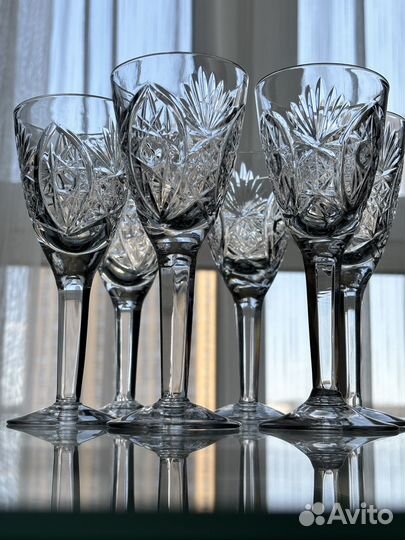 Хрустальные фужеры для вина набор