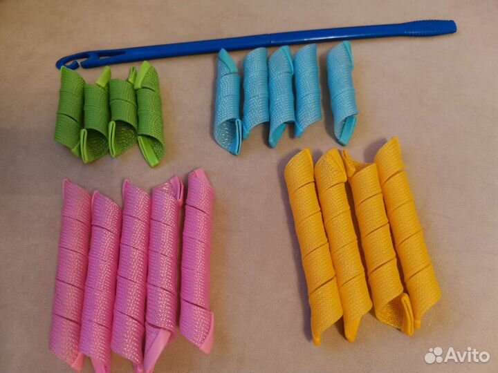 Бигуди спирали с крючком для укладки волос