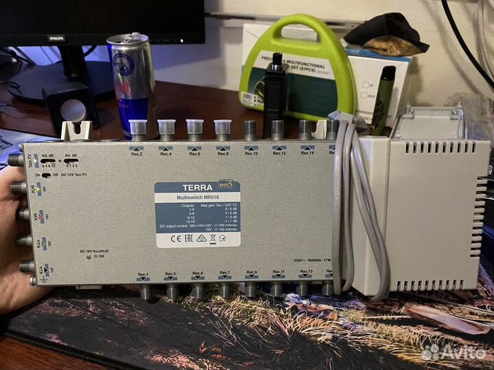 Мультисвитч Terra mr516 для разводки на 16 точек