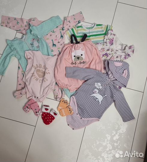 Одежда пакетом на девочку 68