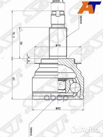 Шрус наружный subaru impreza GE/GH st28391fg000