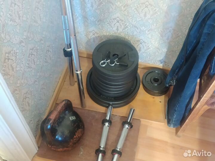 Штанга, гриф, блины, гантели, диски