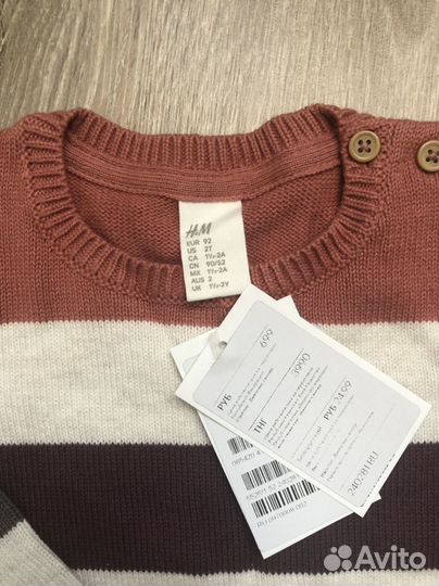 Кофты для девочки новые h&m 86, 92