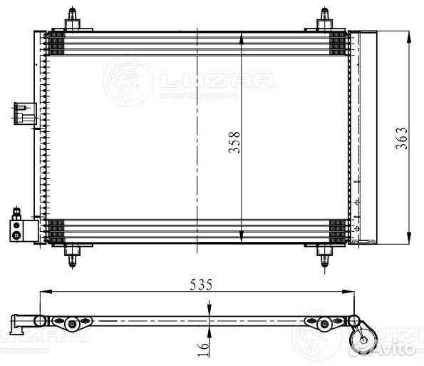 Радиатор кондиционера Citroen Berlingo I, Peugeot