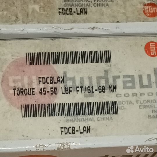 Sun Hydraulics toroue 45-50 LBF FT/61-68 нм