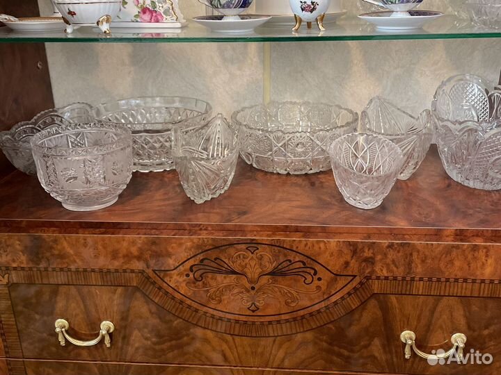 Посуда рюмки, стопки, стаканы, бокалы хрусталь итп