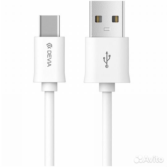 Кабель Devia USB Type C Smart Cable - White