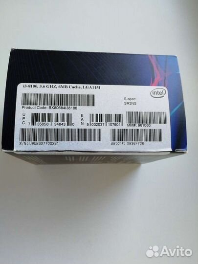 Процессор Intel core i3-8100