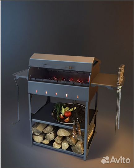 Мангал с крышкой