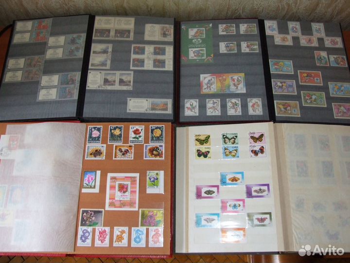 5 альбомов, почтовые марки СССР, России, Зарубежья
