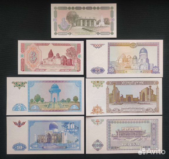 Банкноты Узбекистана 1992 - 2022
