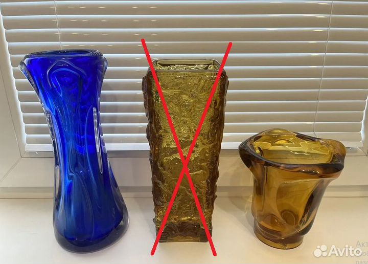 Вазы, хрусталь, цветное стекло СССР