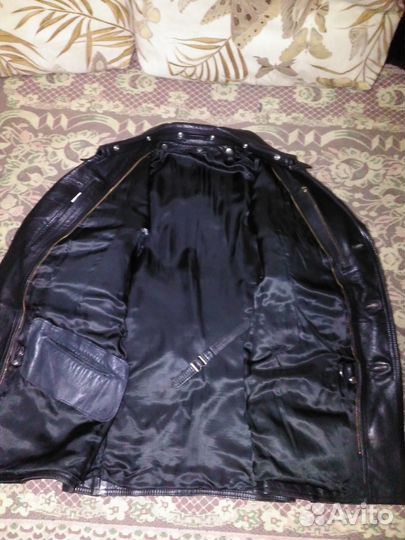 Куртка / Бушлат кожаный двубортный